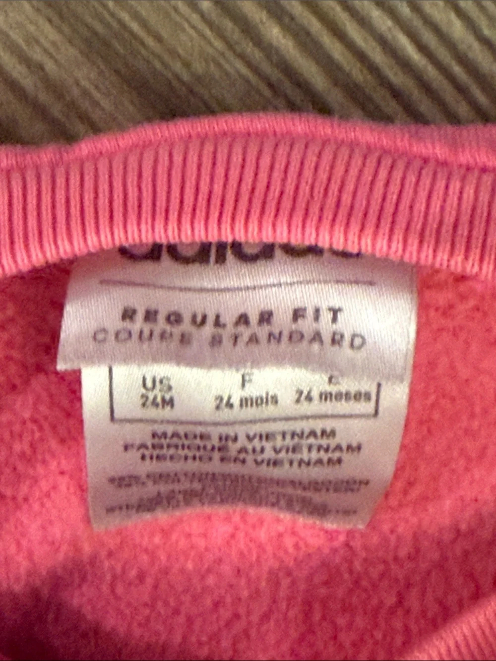 Adidas Baby Girls Hot Pink Fleece Crewneck Sweatshirt Jogger 2-Piece Set 24M